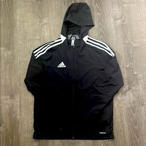 Boys Youth Adidas Size Large Aeroready Lightweight spring Jacket black EUC